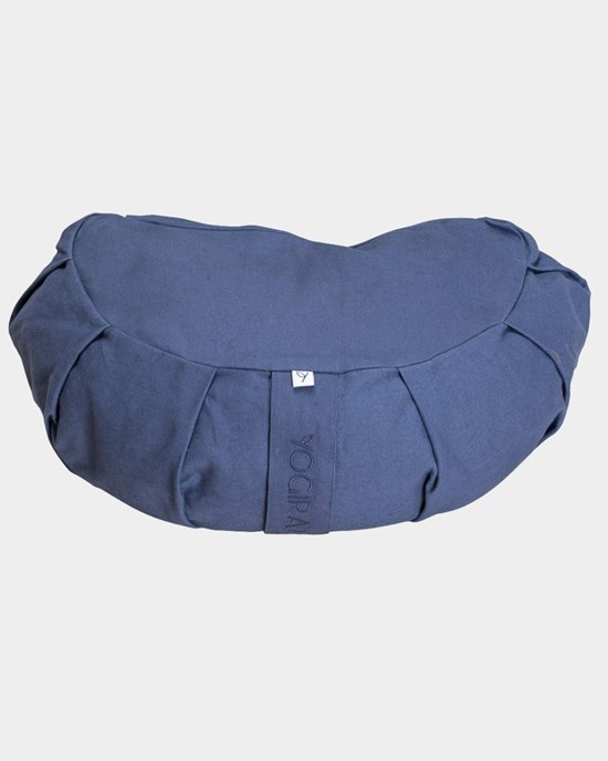 Meditation cushion, crescent, Blueberry Blue - Yogiraj