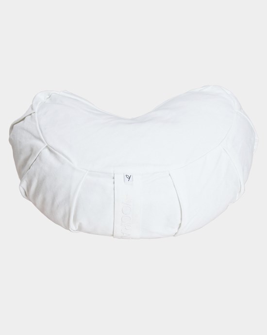 Meditation cushion, crescent, Birch White - Yogiraj