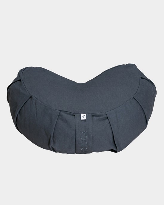 Meditation cushion, crescent, Graphite Grey - Yogiraj