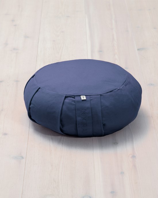 Meditation cushion, round, Blueberry Blue - Yogiraj