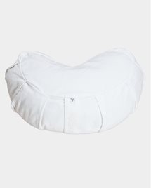 Meditation cushion, crescent, Birch White - Yogiraj