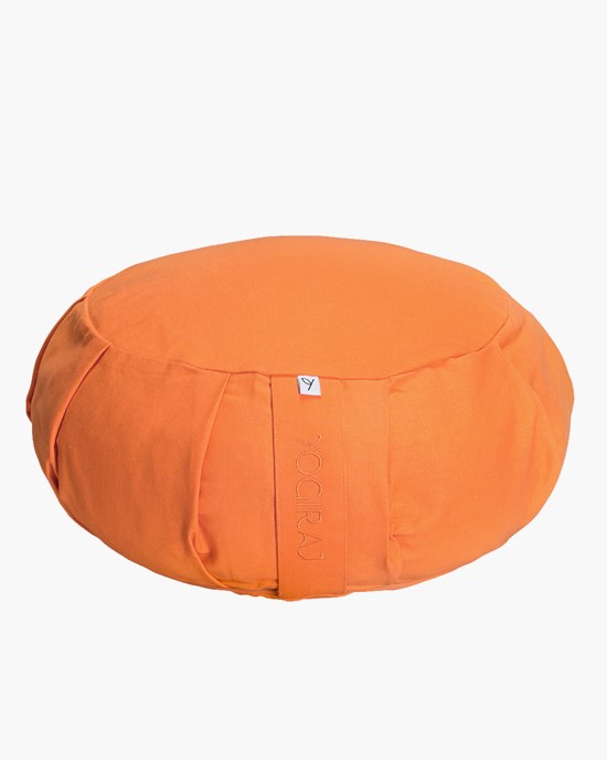 Meditation cushion, round, Cloudberry Orange - Yogiraj