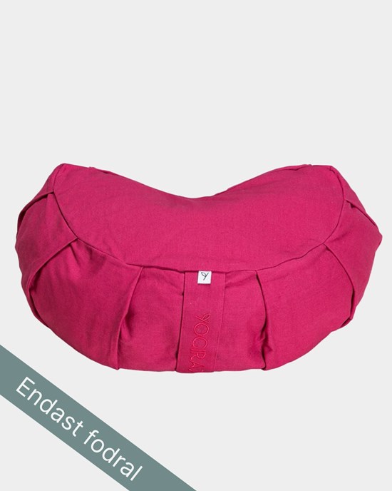 Ytterfodral meditation cushion, crescent, Raspberry Red - Yogiraj