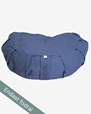 Ytterfodral meditation cushion, crescent, Blueberry Blue - Yogiraj