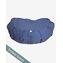 Outer case meditation cushion, crescent, Blueberry Blue - Yogiraj