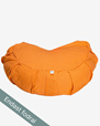 Outer case meditation cushion, crescent, Cloudberry Orange - Yogiraj