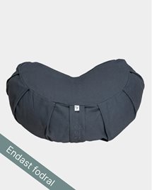 Ytterfodral meditation cushion, crescent, Graphite Grey - Yogiraj