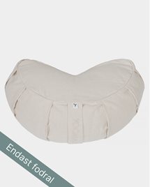 Ytterfodral meditation cushion, crescent, Natural - Yogiraj