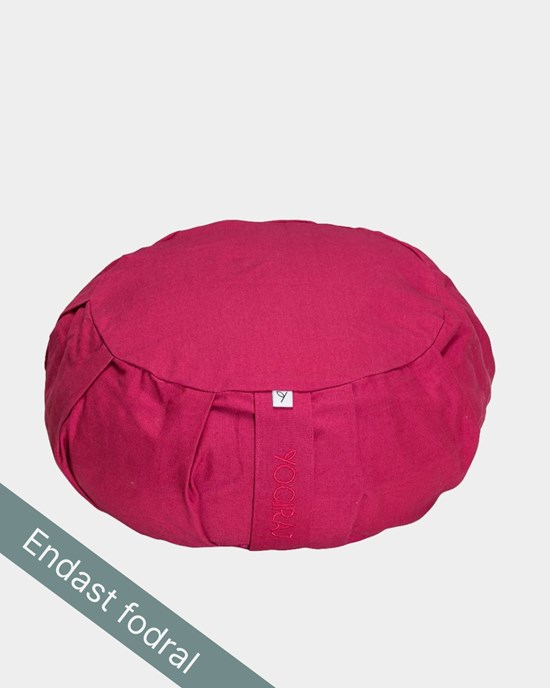 Outer case meditation cushion, round, Raspberry Red - Yogiraj