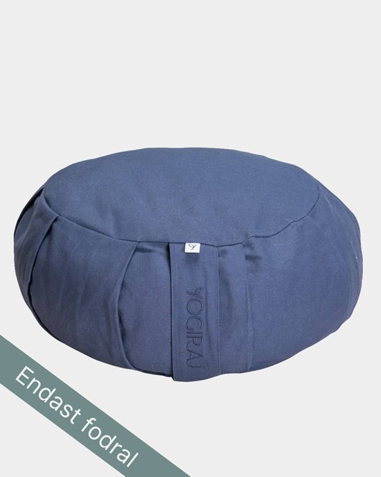 Outer case meditation cushion, round, Blueberry Blue - Yogiraj