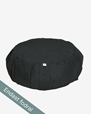Outer case meditation cushion, round, Midnight Black - Yogiraj