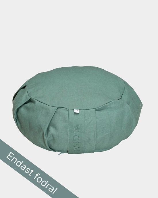 Outer case meditation cushion, round, Moss Green - Yogiraj