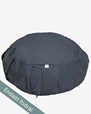 Outer case meditation cushion, round, Graphite Grey - Yogiraj