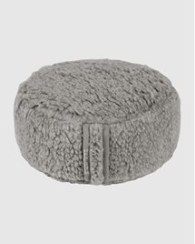 Meditation cushion Premium wool meditation cushion, Silver Grey- Yogiraj